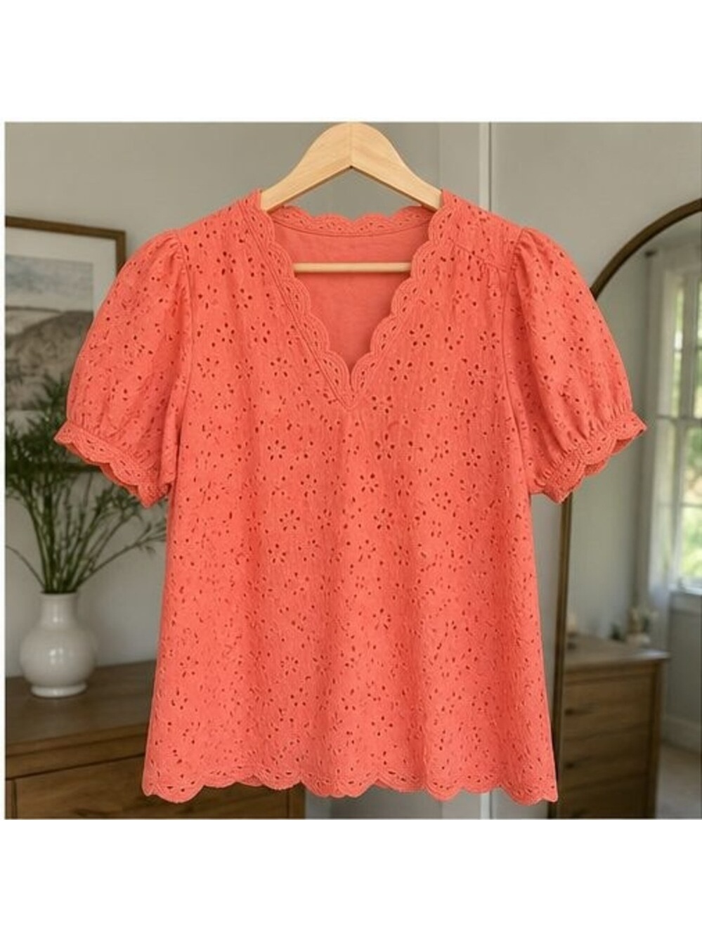 Taupe Smocked Top